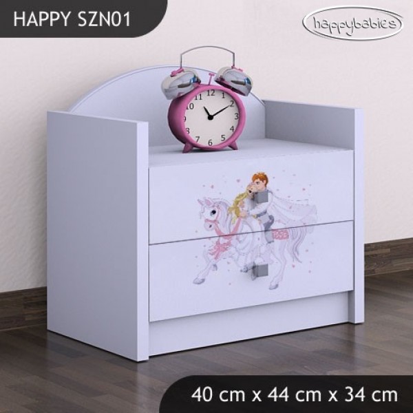 Nočna omarica Happy babies Princ in princesa na belem konju 33 SZN1